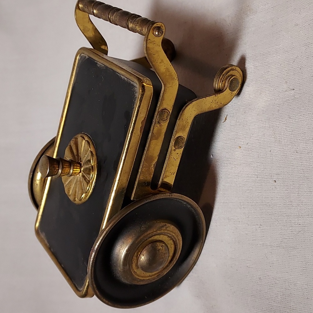 Vintage 1930s French Metal Cart Cigarette Holder Cart Design